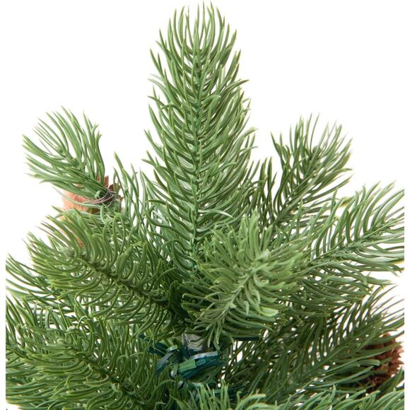 Mini Christmas Trees Frazer Fir 11.6 Inch Artificial Green Burlap Bases - Picture 5 of 6